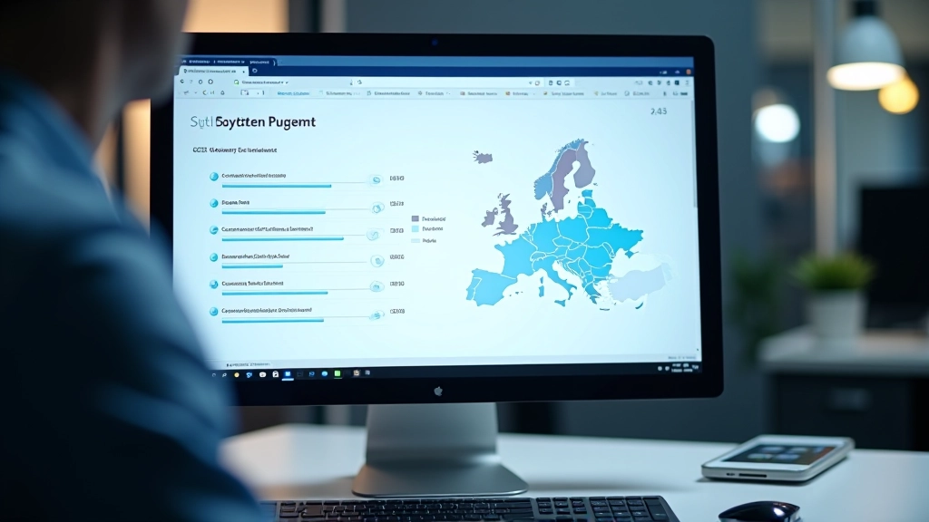 Computerbildschirm mit TARGET2-Zahlungsflüssen und Saldenvisualisierung zwischen Eurozone-Ländern